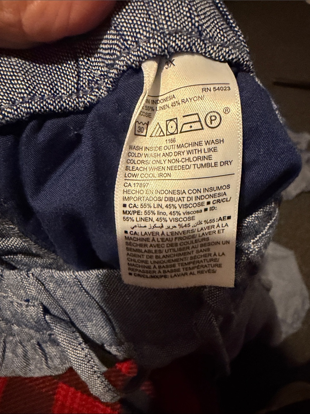 Light Wash Chambray lounge Drawstring Pants - Blue - Picture 4 of 4